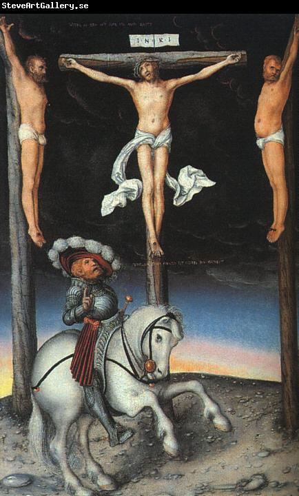 CRANACH, Lucas the Elder The Crucifixion with the Converted Centurion dfg